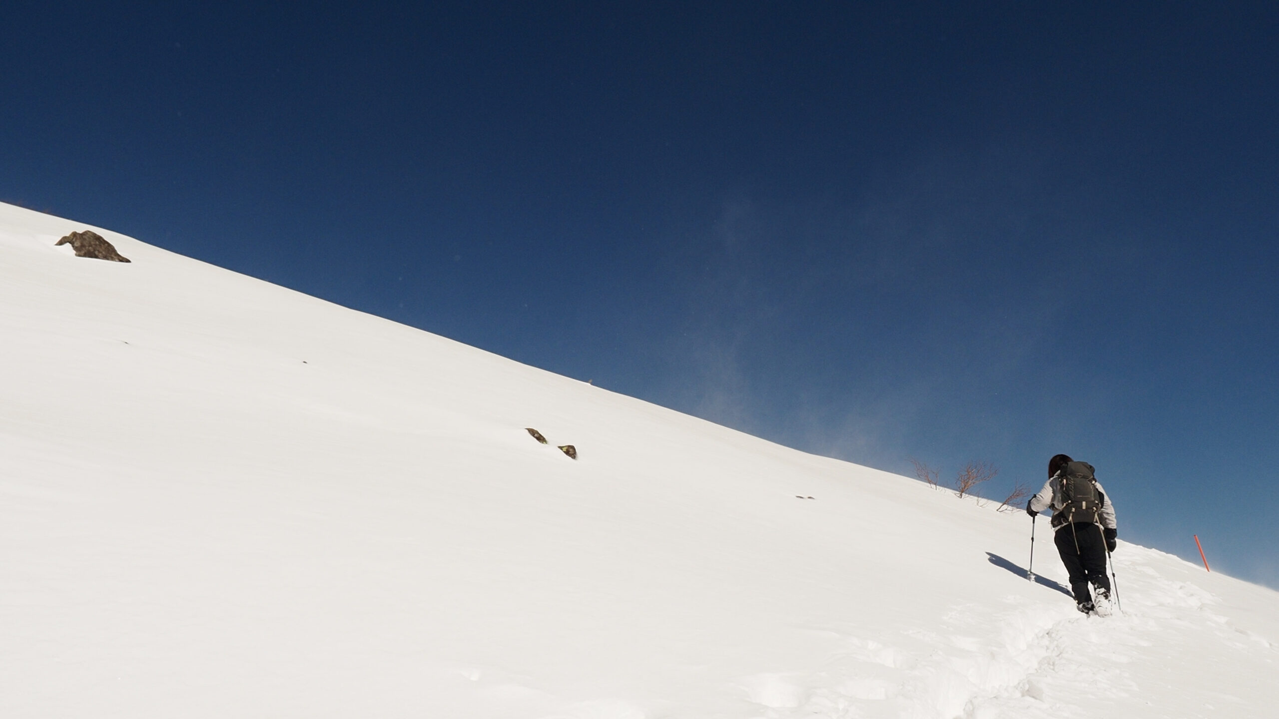 蓼科山は立派な雪山です